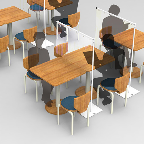 ナカバヤシ 飛沫防止防炎シートスタンド スライドLサイズ/ホワイト PTS-SL6010W