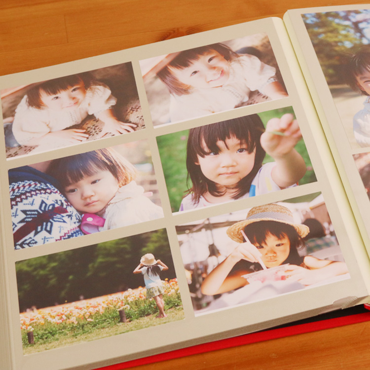 【WEB限定 アイボリー台紙/増量版】ナカバヤシ 布クロスアルバム de favine【ドゥファビネ】 フエルアルバム Lサイズ IT-LD-191-R/20L/V レッド