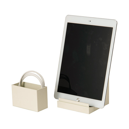 ナカバヤシ ハウスタディ タブレットスタンド&ケーブルケース ベージュ HSD-TC01BE