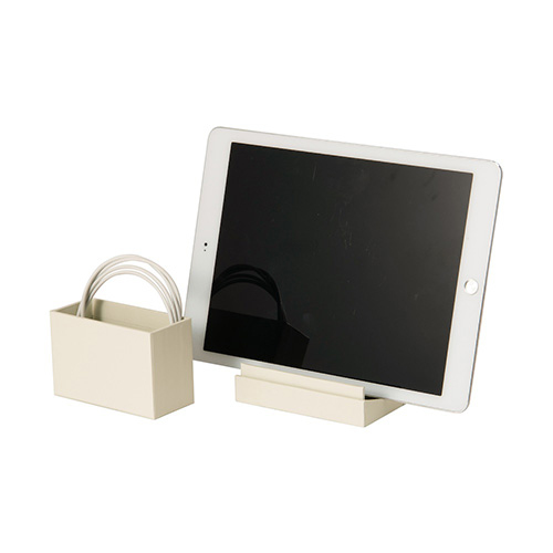 ナカバヤシ ハウスタディ タブレットスタンド&ケーブルケース ベージュ HSD-TC01BE