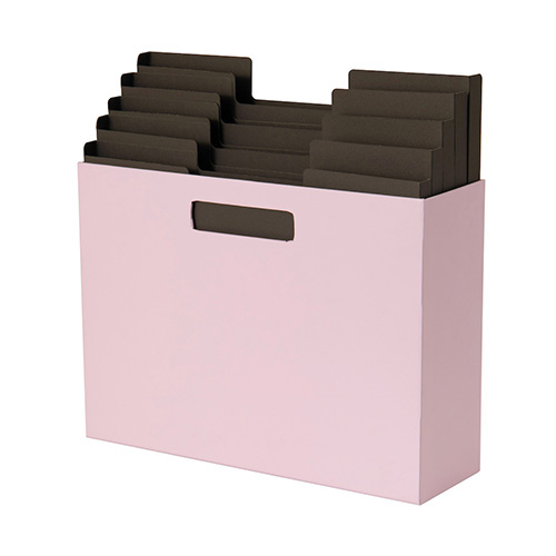 ナカバヤシ ハウスタディ 仕切りケース付きファイルボックス ラベンダー HSD-FB01LA