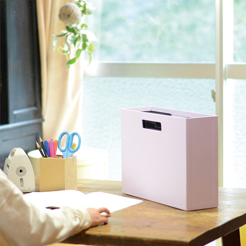 ナカバヤシ ハウスタディ 仕切りケース付きファイルボックス ラベンダー HSD-FB01LA