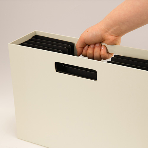 ナカバヤシ ハウスタディ 仕切りケース付きファイルボックス ベージュ HSD-FB01BE