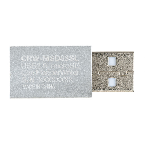 ナカバヤシ 小型USB2.0 microSDアルミカードリーダー・ライター/シルバー CRW-MSD83SL (tm)
