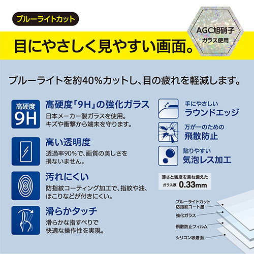 ナカバヤシ Surface Pro 8用ガラス【ブルーライトカット】 TBF-SFP21GKBC (tm)