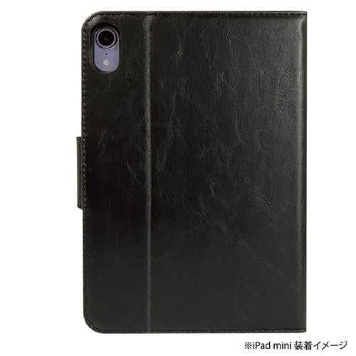 ナカバヤシ iPad mini(2021)用PUレザージャケット/ブラック TBC-IPM2108BK (tm)