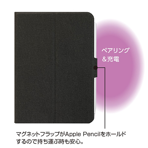 ナカバヤシ iPad mini(2021)用 回転式カバー/ブラック TBC-IPM2109BK (tm)