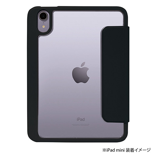 ナカバヤシ iPad mini(2021)用マグネット分離式 衝撃吸収ケース/ブラック TBC-IPM2101BK (tm)