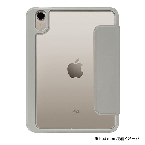 ナカバヤシ iPad mini(2021)用マグネット分離式 衝撃吸収ケース/グレー TBC-IPM2101GY (tm)