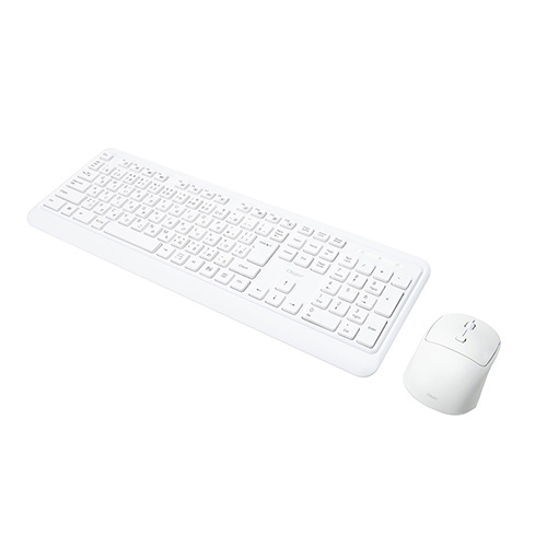 ナカバヤシ 無線キーボード&マウスセット【MK-04シリーズ】ホワイト MK-04W (tm)