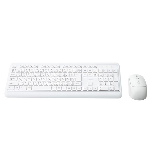 ナカバヤシ 無線キーボード&マウスセット【MK-04シリーズ】ホワイト MK-04W (tm)