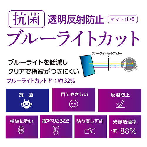 ナカバヤシ iPad mini 2021(第6世代)用液晶保護フィルム 透明反射防止ブルーライトカット TBF-IPM21FLGCBC (tm)