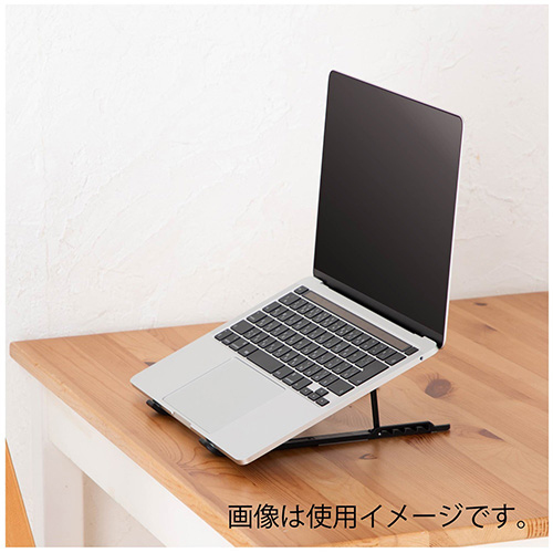 ナカバヤシ 折りたたみノートPC・タブレットスタンド 軽量タイプ/ブラック NPA-006BK (tm)