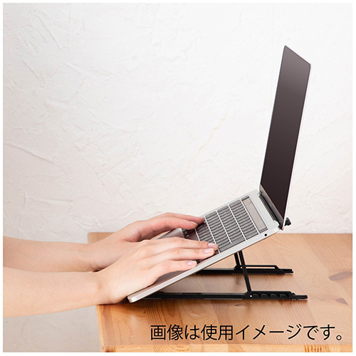 ナカバヤシ 折りたたみノートPC・タブレットスタンド 軽量タイプ/ブラック NPA-006BK (tm)