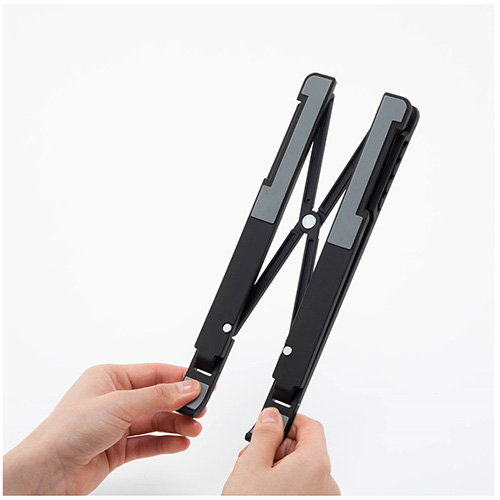 ナカバヤシ 折りたたみノートPC・タブレットスタンド 軽量タイプ/ブラック NPA-006BK (tm)