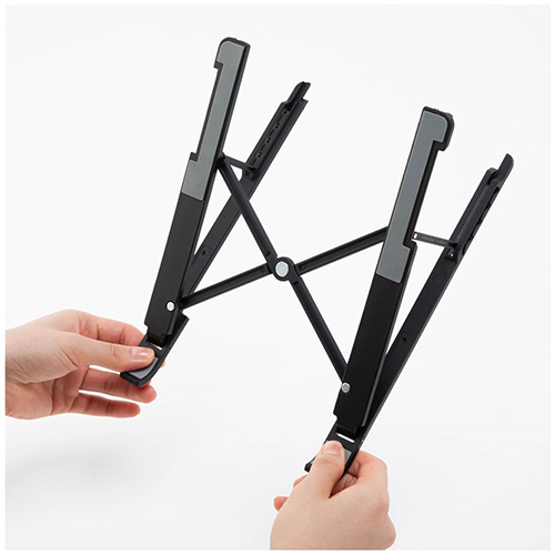 ナカバヤシ 折りたたみノートPC・タブレットスタンド 軽量タイプ/ブラック NPA-006BK (tm)