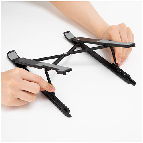 ナカバヤシ 折りたたみノートPC・タブレットスタンド 軽量タイプ/ブラック NPA-006BK (tm)