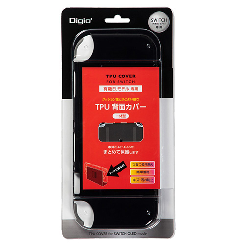 ナカバヤシ SWITCH 有機ELモデル用 TPU背面カバー(一体型)/ブラック SZC-SWE07BK (tm)