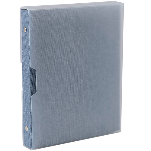 ナカバヤシ cotto. (コット) バインダー式 黒台紙フォトアルバム L判40枚 ヨコ ブルー A-COPLY-401-B