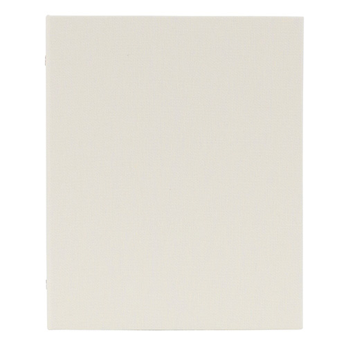 ナカバヤシ cotto. (コット) バインダー式 黒台紙フォトアルバム L判40枚 ヨコ ホワイト A-COPLY-401-W