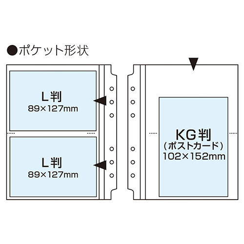 ナカバヤシ cotto. (コット) バインダー式 黒台紙フォトアルバム替台紙 L・KG判 5枚入 A-COPYR-101