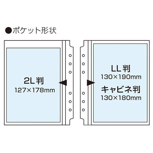 ナカバヤシ cotto. (コット) バインダー式 黒台紙フォトアルバム替台紙 2L判 5枚入 A-COPYR-201