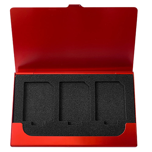 ナカバヤシ アルミカードケース SDカード3枚収納/レッド MCC-2201R (tm)