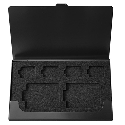 ナカバヤシ アルミカードケース SD2枚・microSD4枚収納/ブラック MCC-2202BK (tm)