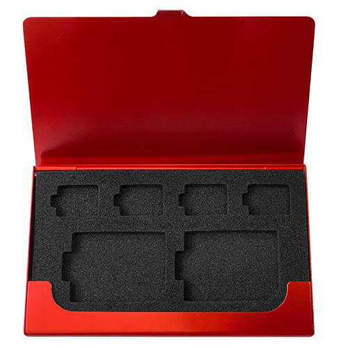 ナカバヤシ アルミカードケース SD2枚・microSD4枚収納/レッド MCC-2202R (tm)