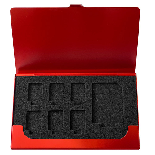 ナカバヤシ アルミカードケース SD1枚・microSD6枚収納/レッド MCC-2203R (tm)