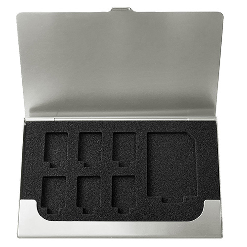 ナカバヤシ アルミカードケース SD1枚・microSD6枚収納/シルバー MCC-2203SL (tm)