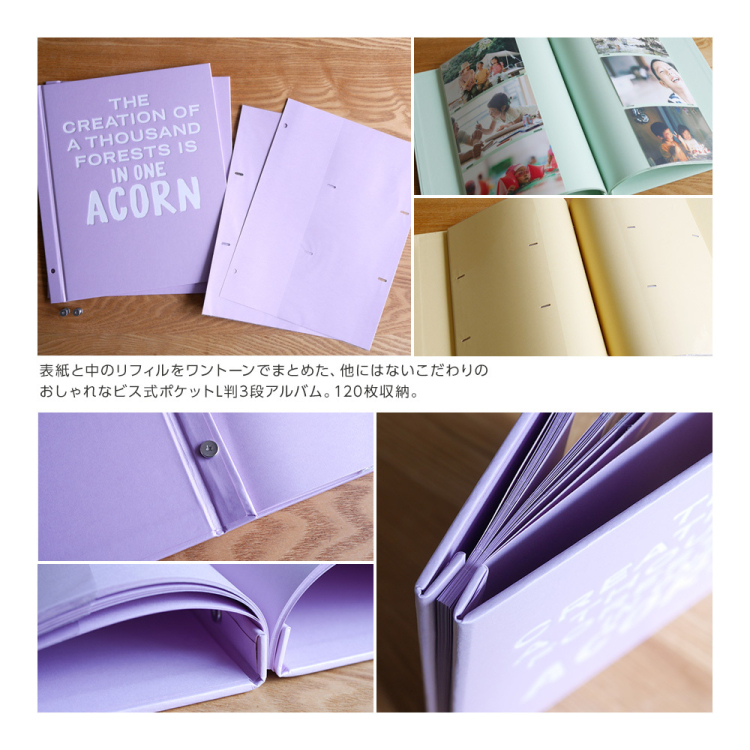 【WEB限定品】アルバム  ホームデコレーションアルバムシリーズ メッセージアルバム HDMA-L-IG/EC アイスグリーン