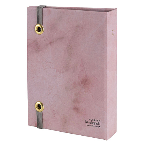 ナカバヤシ チェキ用ポケットアルバム20枚収納 大理石風 ピンク A-CK-201-P