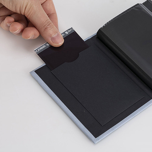 ナカバヤシ チェキ用ポケットアルバム20枚収納 大理石風 ブルー A-CK-201-B