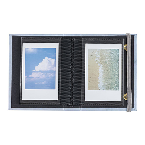 ナカバヤシ チェキ用ポケットアルバム20枚収納 大理石風 ブルー A-CK-201-B