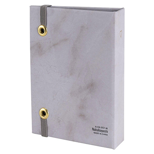 ナカバヤシ チェキ用ポケットアルバム20枚収納 大理石風 ホワイト A-CK-201-W