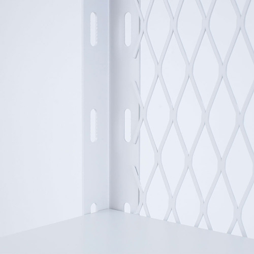 FeC&D/メッシュシェルフ/ホワイト FECAD-SH-W【別注】