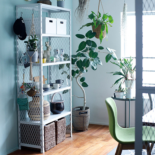 FeC&D/メッシュシェルフ/ホワイト FECAD-SH-W【別注】