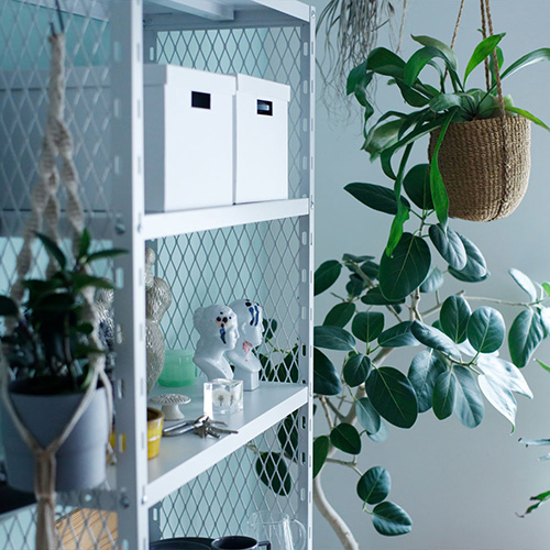 FeC&D/メッシュシェルフ/ホワイト FECAD-SH-W【別注】