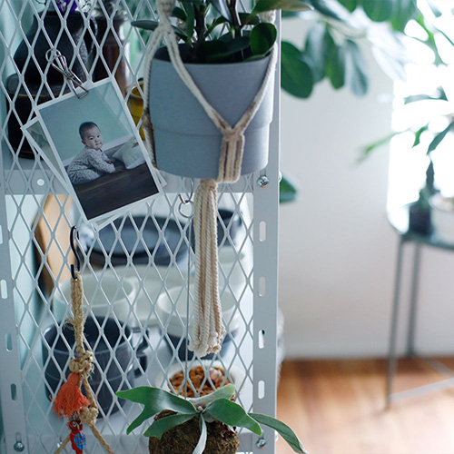 FeC&D/メッシュシェルフ/ホワイト FECAD-SH-W【別注】