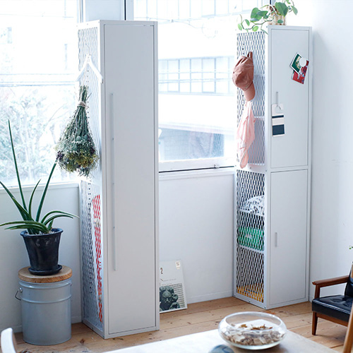 FeC&D/ロッカー2段タイプ/ホワイト FECAD-L2T-W【別注】