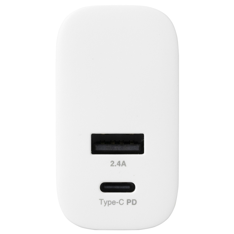 ナカバヤシ 30W PD充電対応 Type-C 1ポート+USB-A 1ポート充電器/ホワイト JYU-ACU07W (tm)