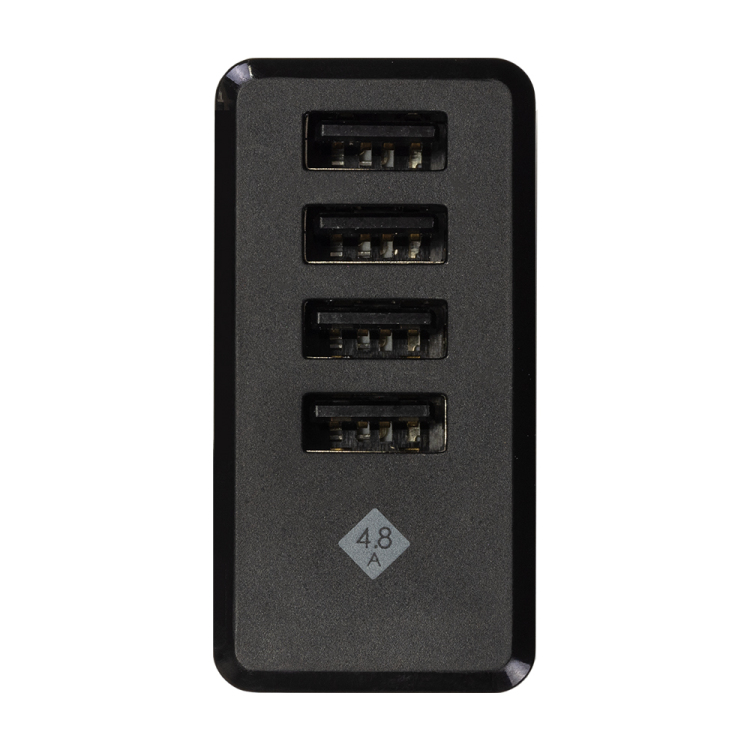 ナカバヤシ 4.8A 4ポートUSB充電器/BK JYU-ACU03BK (tm)