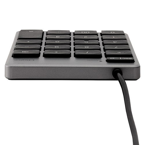 ナカバヤシ Mac用有線薄型テンキーボード/グレーボディ×ブラックキー