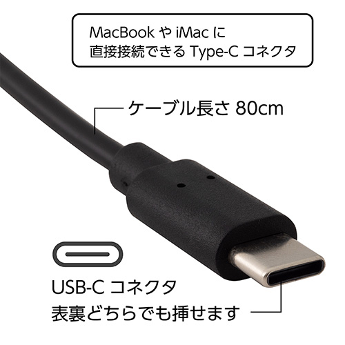 ナカバヤシ Mac用有線薄型テンキーボード/グレーボディ×ブラックキー