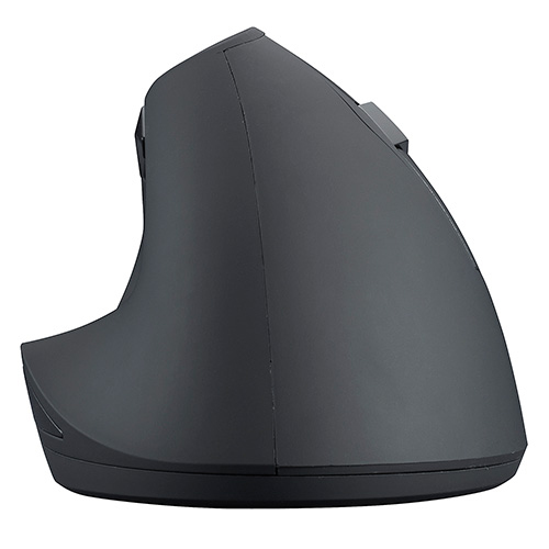 ナカバヤシ 有線 静音5ボタン Blue LEDエルゴノミクスマウス【MUS-UKF208】ブラック