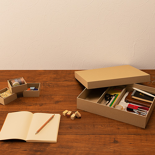 ナカバヤシ 再生紙でつくった整理箱 リトレイA4 クラフト RTY-A4KR