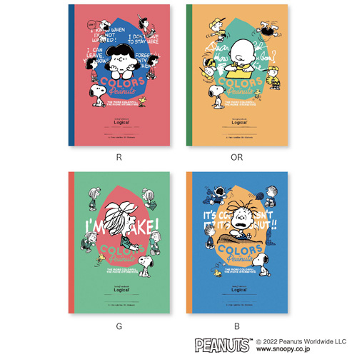 ナカバヤシ スイング・ロジカルノート セミB5 スヌーピー カラフルコミック 4P NCB512A-4P