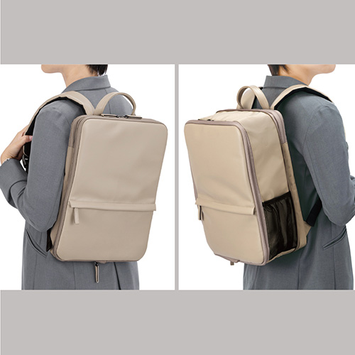 ナカバヤシ 厚みが変わる PCバックパック 16インチ/ベージュ CB-283BG (tm)