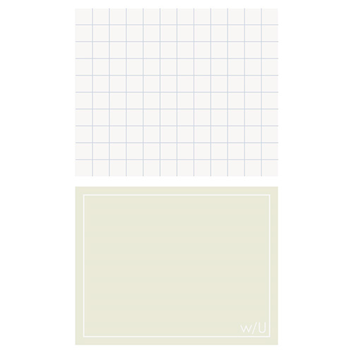 ナカバヤシ w/U ノート付箋 ミックス ブルーグリーン WU-FSTN-M-BG